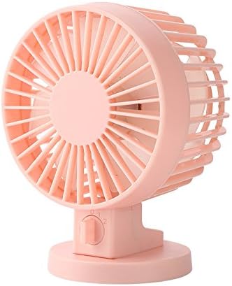 Tuansing Summer Office USB Mini Desk Fan Portable Fan Leque Air Conditioner DC 5V 2 Blades Cooler Adjustable Speed Fan (Pink)