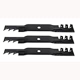 M113518 M115496 (3) Toothed Mulcher Mower Blades for John Deere 54