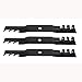 M113518 M115496 (3) Toothed Mulcher Mower Blades for John Deere 54