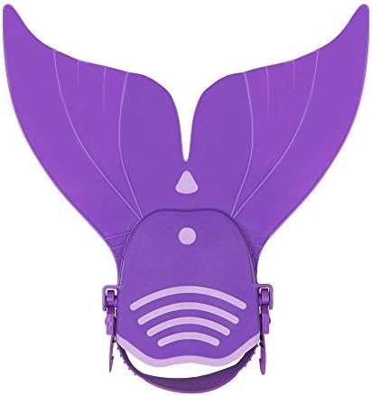 BESTYLING Sparkle Girl's Mermaid Tail for Swimming, Colorful Swimmable Princess Swimwear Bikini Set (one Size for Children, Purple Monofin)