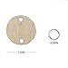 YuQi 100PCS Wooden Round Discs with 2 Hole, Unfinished Blank Wood Slices Circles for DIY Crafts Ornaments & Reminder Calendar Tags & Home Decor-1.2 inch