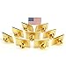 Rectangle American Flag Pins 10 Pack- Gold Amercian Flag Lapel Pins Bulk -The Stars and Stripes Lapel Pin for Memorial Day, Flag Day, Independence Day, Veterans Day