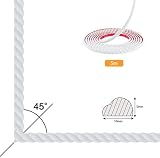 Zayejod 5M PVC Wallpaper Border Self Adhesive White 10mm Flexible Molding view 3