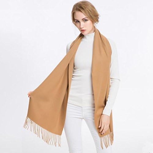 WE&amp;ZHE Women's wool Cashmere scarf Shawl Dual purpose A variety of colors Female Solid color Thickened Large size Autumn and winter , 12#