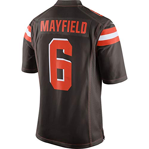 Baker Mayfield Brown Game Jersey-Women-XXL