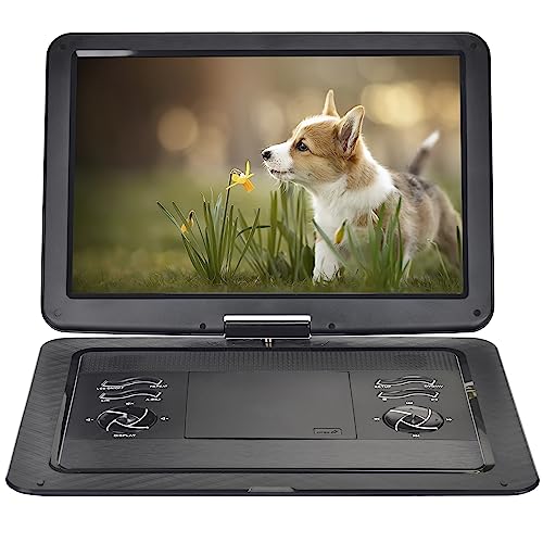 YOOHOO 19.6" Portable DVD Player for Car and Kids with HD Big Screen 17.1 Inch Large Format Compatible with All Regions, Multiple Regions, Auto DVD Player for Kids