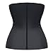 Sport Latex Underbust Steel Boned Waist Trainer Corset and Bustiers with 3 Hooks,black-S