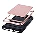 JZTECH iPhone 7 Plus Case Impact Resistant Card Slot Holder Skin Cover Wallet Bumper Dual Layer TPU Soft Rugged Shockproof Durable Shell +Anti Explosion Screen Protector Stylus Rose Gold