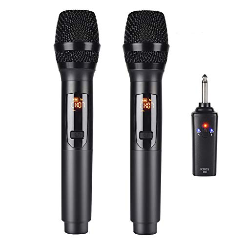 KITHOUSE K380S UHF Rechargeable Wireless Microphone Karaoke Microphone