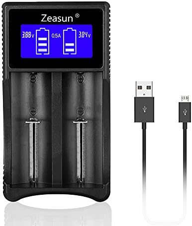 Zeasun Battery Charger for CR123A 18650 16340 14500 26650 18490 18350 17670 17500  AAA Battery Charger for Li-ion/Ni-MH Rechargeable Battery