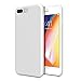 For iPhone 8 Plus Case / iPhone 7 Plus Case - MoKo Liquid Silicone Gel Rubber Slim Fit Shockproof Case with Soft Microfiber Cloth Lining Cushion for Apple iPhone 8 Plus / iPhone 7 Plus, White