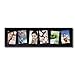 Adeco [PF0267] Decorative Black Wood Wall Hanging collage Picture Photo Frame, 6 Slanted Tilted Skewed Openings, 5x7 inches