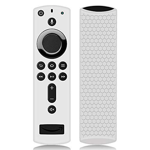 Remote Case/Cover for Fire TV Stick 4K, Protective Silicone Cover Lightweight [Anti Slip] Shockproof for Fire TV Cube/Fire TV(3rd Gen) Compatible with All-New 2nd Gen Alexa Voice Remote Control-White - Thumbnail 7