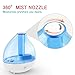 Ultrasonic Cool Mist Humidifier DONGSHEN 1.7L Capacity Diffuser Humidifiers Portable Personal Humidifier Max 12 Hours Automatically Shut-off 7 Colors Changeable LED Light