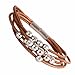 Stylish Urban Jewelry Leather Bracelet for Women Silver Color Beads Cuff with Magnetic Clasp 7
