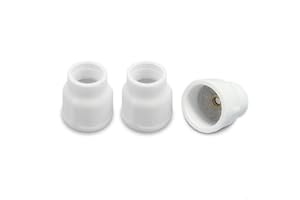 VCFDZCFD #12 Ceramic Cup White TIG Welding Cup fit Torch WP 9/20/25 Series with 3/32” Diffuser 3pk (HCZ-WST-40062+40063-6)