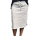 LTUI Casual Stripe Cotton Blend Knee-Length Art High Waist Summer Elastic Short Skirt,So Fashion (L)