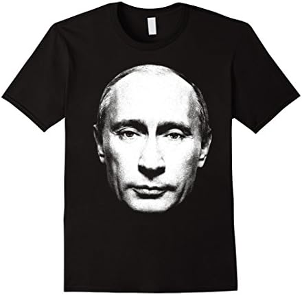 Men's Russian President Vladimir Putin Portrait T-Shirt Small Black