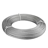 Muzata 200ft 1/8" Wire Rope T316 Stainless Steel