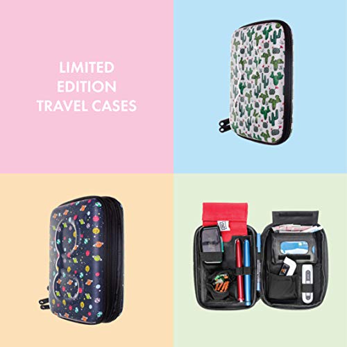GlucologyTM Diabetic Travel Case - Organizer for Blood Sugar Test Strips, Medication, Glucose Meter, Pills, Tablets, Pens, Insulin Syringes, Needles, Lancets - Hardshell Carrier Pack - Expandable, Pin - Thumbnail 7