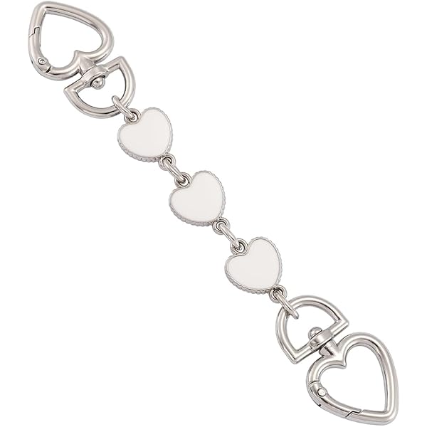 2pcs Purse Extender Chain - Heart Design, Alloy, 6.5 Inch, Handbag Strap Extender For DIY Bag Accessories - View #5