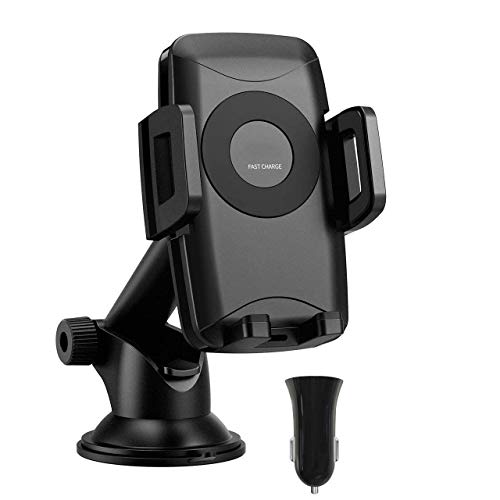 Wireless Car Charger, Seneo 096 QI Fast Wireless Charger Car Phone Charger Holder Mount Compatible with iPhone Xs/Xs Max/XR/X/8/8 Plus, 10W for Galaxy Note 9/S9/S9+/Note 8/S8/S8+(Car Charger Included)