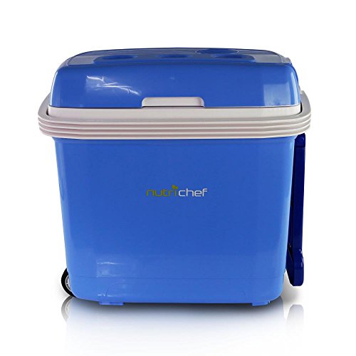 NutriChef Portable Electric Cooler Fridge / Food Warmer, 35 Can 32L Capacity Personal