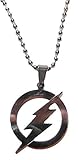 DC Comics THE FLASH Logo Stainless Steel Pendant NECKLACE w/ 22