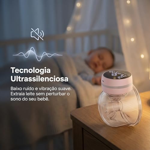 Bomba De Tirar Leite Elétrica Portátil Recarregável Libera Mãos É Anti-vazamento E Tem 3 Modos 12 Níveis De Sucção Bomba Extratora de Leite (branco)