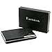 Partstock(TM) New Style Cross Pattern PU Leather and Stainless steel Business Name Card Holder Wallet Leather Credit card ID Case / Holder 25 Name Cards Case with Magnetic Shut.(Black)