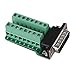 Sysly DB15 D-SUB Male Jack 15 Pins Port to 2 Row Terminal Breakout Board Riveting Tooth