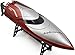 TKKJ Blomiky H106 2.4GHz Racing Red RC Boat for River Lake or Pool-High Speed Remote Control Boat for Adults and Kids Bonus 2 Battery H106