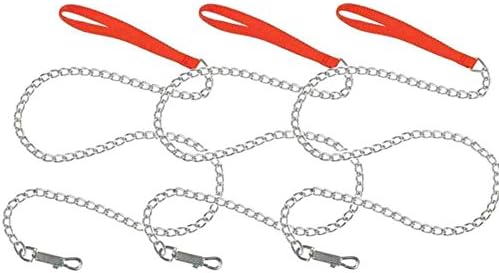 JMK 3 Pack 07160 Zinc Plated 42-Inch Dog Chain Lead with Nylon Grip
