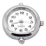 Souarts Silver Tone Color Round Shape Quartz Watches Faces Pack of 2pcs