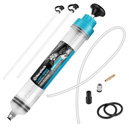 DURATECH Oil Syringe 500 ml, Engine Oil Extraction, Gearbox Oil Syringe with Extension Tube, Manual Suction and Filling of Fuel and Liquid