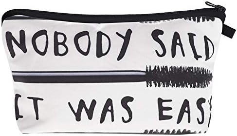 Llamazing Womens Cosmetic Bag Makeup Hand Bag Pencil Case Coin Purse (Mascara Nobody Said)