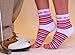Pedi Sox Pink Stripe 1 pair