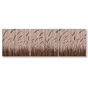 Wall26-3 Panel Canvas Wall Art- Wooden Texture Art -Giclee Painting Wall Bedroom Living Room Home Decoration - 12"x12"x3 Panels