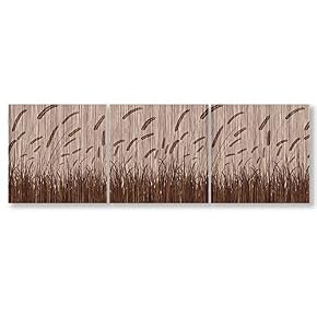 Wall26-3 Panel Canvas Wall Art- Wooden Texture Art...