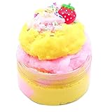 Dorothyworld 2018 Newest Fairy Putty Fluffy Strawberry Cloud Slime, Fluffy Floam Slime Stress Relief Toy Scented Sludge Toy for Kids and Adults (Container Super Small Design 120ML)