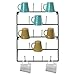 Sorbus Mug Rack Cup Holder - Wall Mounted Home Storage Mug Hooks with 5-Tier Display Organizer for Coffee Mugs, Tea Cups, Mason Jars, and More – Holds 18 Mugs – Black Metal
