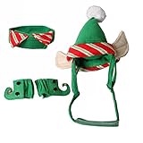 ZTL 4pcs/Set Dog Cat Christmas Costume Accessories Hat & Neck Wear & Leg Sleeve Party Cosplay Pet Supplies