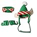 ZTL 4pcs/Set Dog Cat Christmas Costume Accessories Hat & Neck Wear & Leg Sleeve Party Cosplay Pet Supplies