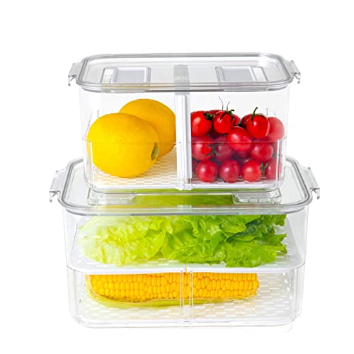 REFSAVER Fridge Produce Saver Food Storage Containers Stackable