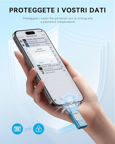 ROSPE 256GB USB Flash Drive for iPhone MFi Certified - iPhone External Memory, Lightning USB Flash Drive for iPhone / iPad, 3 in 1 Pen Drive Compatible with Android and PC, USB 3.0 for Backup Photos and Video