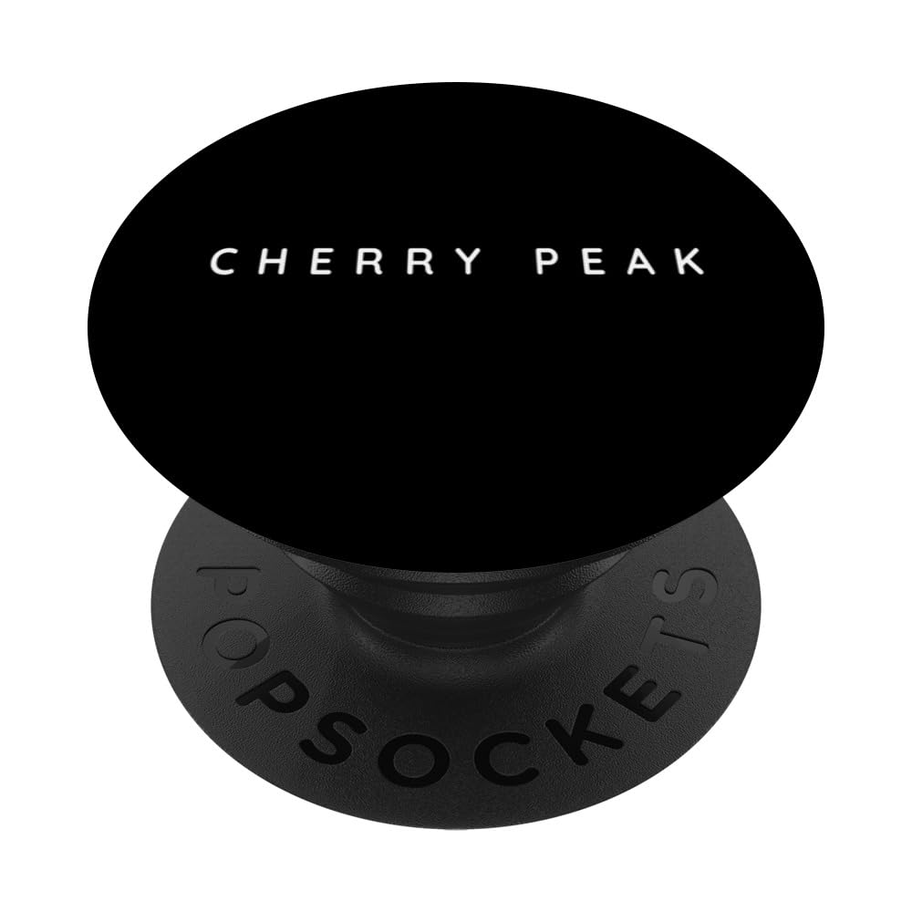 Cherry Peak Souvenirs / Cherry Peak Ski Resort Modern Font PopSockets Swappable PopGrip
