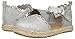OshKosh B'Gosh Girls' Faline Closed Toe Espadrille Sandal Mary Jane Flat, Silver, 10 M US Toddler