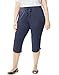 Just My Size Women's Plus-Size French Terry Dolphin-Hem Pocket Capri Pants-4XL-Silverstone Heather