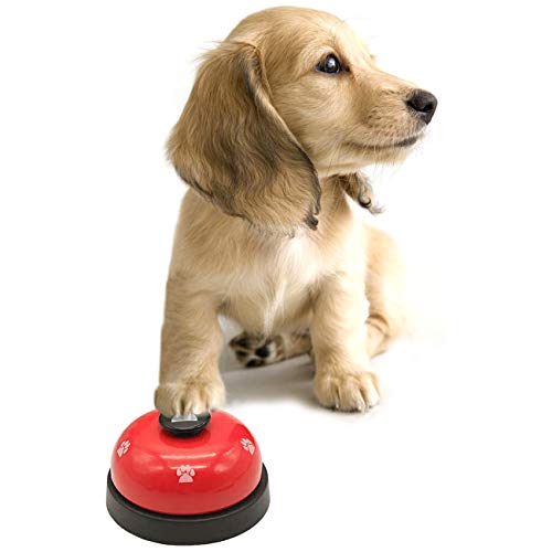 Malier 2 Pack Dog Training Bells, Dog Door Bells, Dog Puppy Pet Bells for Potty Training and Communication Device (Red)