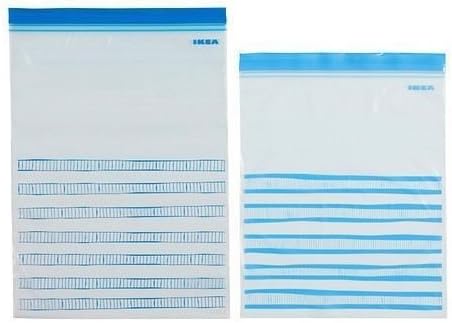 MUCHO IKEA ISTAD Plastic Ziplock Resealable Food Sandwich Freezer Storage Bags (Large x 30)